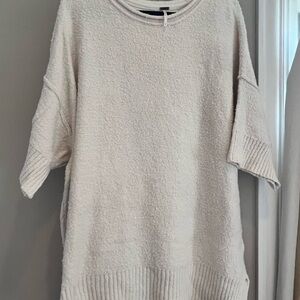 Free People Cream Textured Women's Sweater/Tunic